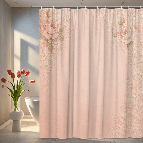 Elegant floral pink shower - elegant,