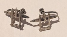 P38 Airplane Antique Earrings