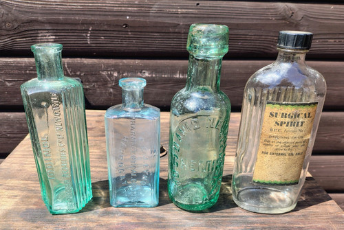 Vintage glass bottles 4 - glass, x