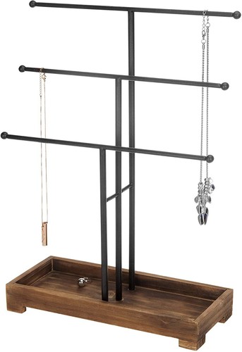 Tier black metal bar - 3-tier,