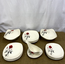 VINTAGE MIDWINTER STYLECRAFT STAFFORDSHIRE CARMEN ROSE DINNER SERVICE