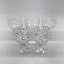 Set of 5 Cut Crystal Sherry