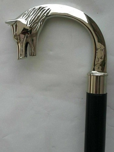 Vintage silver brass wolf head - vintage,