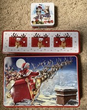 3 x Embossed Empty Christmas