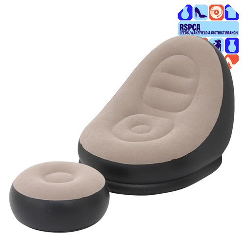 Inflatable flocked lounge - flocked,