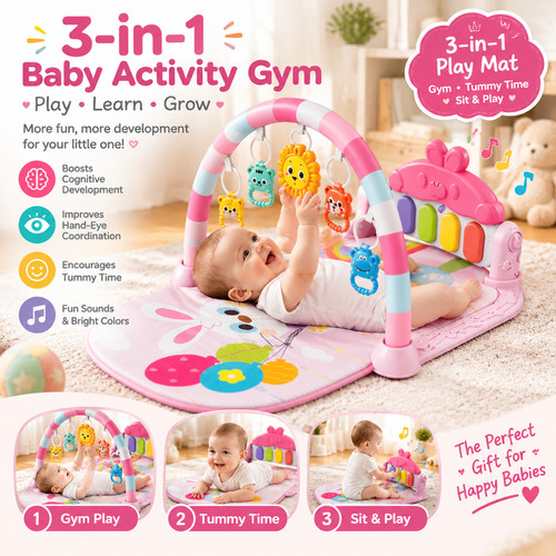 Baby activity gym - 3-in-1,