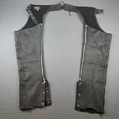 Vtg genuine leather motorcycle - genuine,