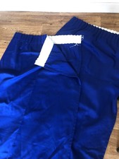 Curtains electric blue pencil pleat  width 54" each panel by 78" drop