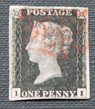 GB QV 1840 1d penny black