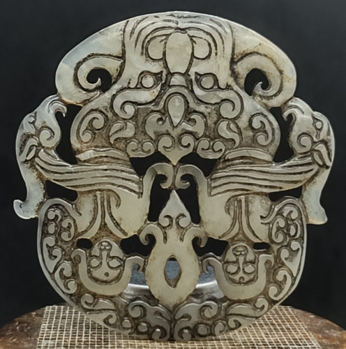 Antique nephrite jade - nephrite, carved