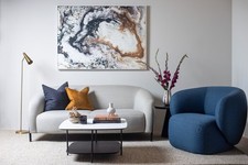 Two-Seater weave sofa  - Light Grey