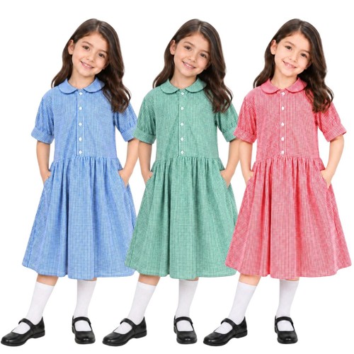 Girls school gingham dress - girls,