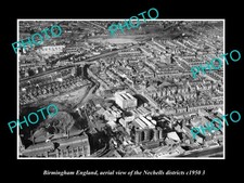 Birmingham England Aerial View Of Nechells c1950 4 Old Large Historic Photo