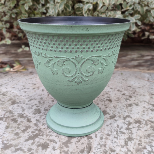 Plastic round urn garden plant - urn,