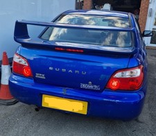 SUBARU IMPREZA WRX REAR BUMPER BLOBEYE HAWKEYE  2003-2007  O2C BLUE 