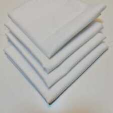 4 White Muslin Squares 100%
