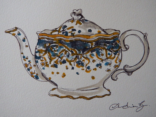 Original pen ink watercolour - original,
