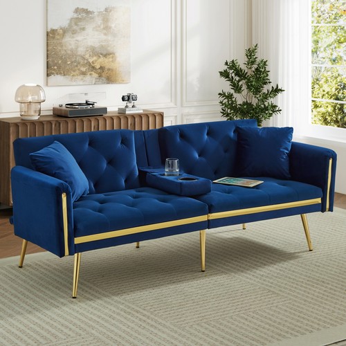 Modern velvet sofa - sofa, 2