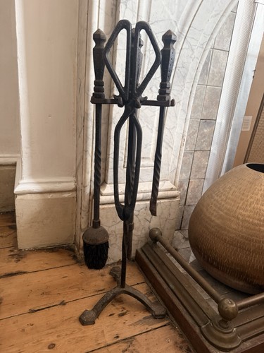 Vintage wrought iron - vintage, fireplace