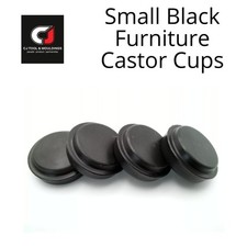 CASTOR CUPS  SMALL BLACK RIGID