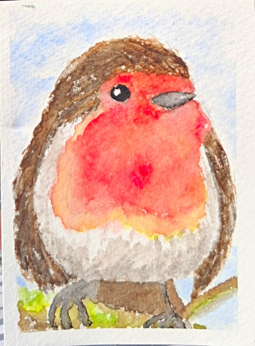 Aceo robin original - aceo, "mr