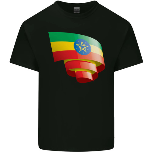 Curled ethiopia flag - curled,