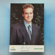 Emmerdale Cast Card C1995 Facsimile Signed Christopher Tate Actor Peter Amory