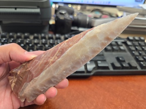 Agate stone spearhead - agate,