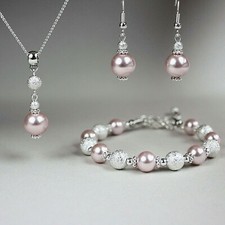 Blush pink pearl necklace