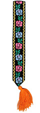 Black Embroidered Bookmark