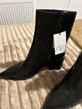Zara leather ankle boots  UK 6