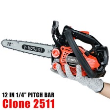 V-MODEST 2511 12" Petrol Chainsaw 1/4'' Pitch Bar 25cc 3KG 2-Stroke Climbing Saw