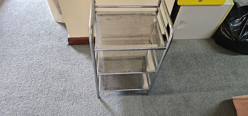 Metal tier tea trolley with - tier,