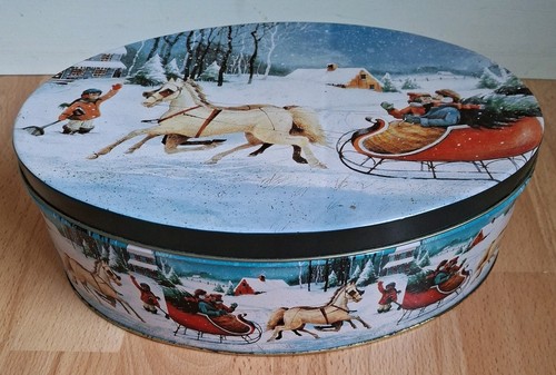 Large oval biscuit storage - large,