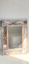 Vintage Retro Bamboo/Cane Wall Hanging Mirror
