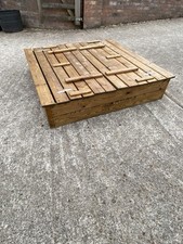 Children’s Sand Pit With Built In Seating And Liner And Play Sand