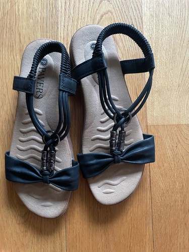 Pavers women black strappy - black,