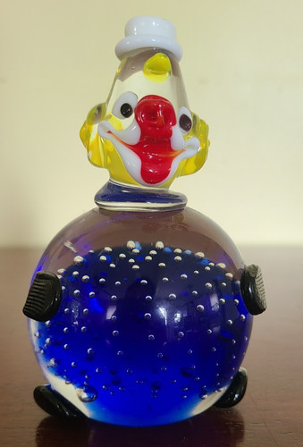 Murano blown glass clown
