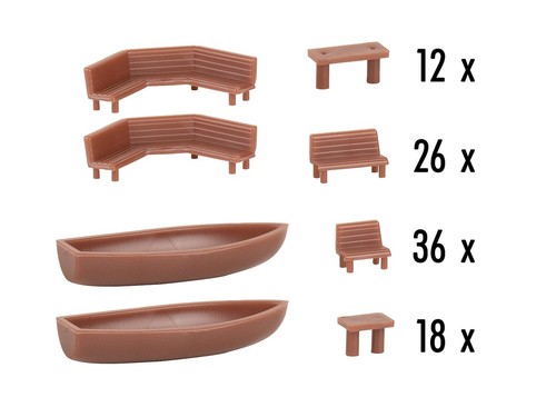 Faller 272439 benches - faller, (64)