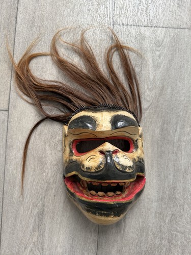 Wooden balinese monkey face - wooden,