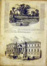Original Old Antique Print