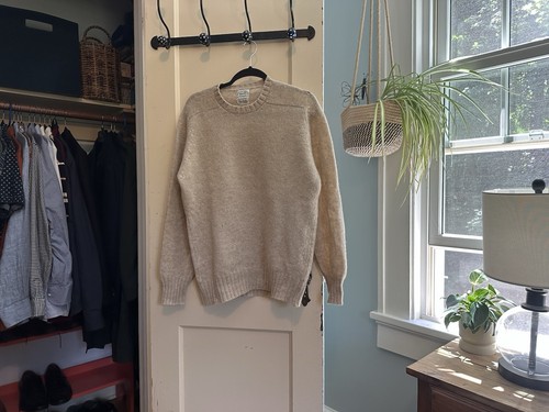 Vintage ivory shetland sweater - shetland,