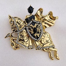 Large Gold Tone Medieval