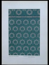 ART NOUVEAU WALLPAPER - 1901 PHOTOLITHOGRAPH - PAUL BURCK, DARMSTADT