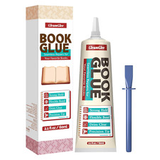 Book Glue, Dries Clear & Flexible Bookbinding Repair Adhesive, Acid-Free, Used f