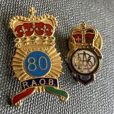 2 x Small Enamelled RAOB Vintage Pin Badges In VGC (2070)