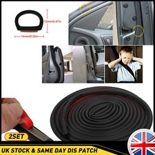 2X Rubber Car Door Seal Strip Hollow Edge Guard Weatherstrip D Shape Universal