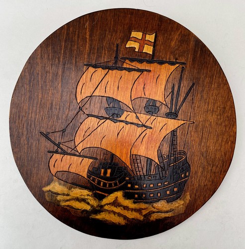 Vintage wooden pyrography - vintage,