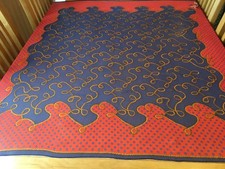 LARGE ELLEN TRACY VINTAGE NAUTICAL SILK SCARF.  VGC.  43 x 41 INCHES.   ]