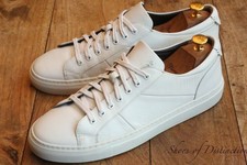 Barker White Leather Shoes Trainers Sneakers Men UK 9 US 10 EU 43
